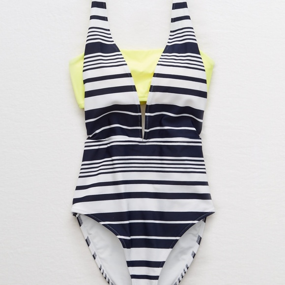 aerie layered one piece swimsuit